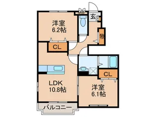 ベルコートN【1階】の間取り