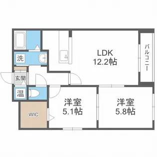 ベルクレール琴似【5階】の間取り