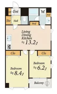 月村マンション【10階】の間取り