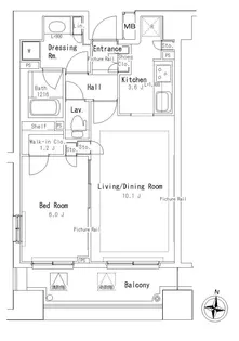 パークアクシス御茶ノ水ステージ【10階】の間取り