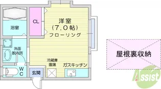 ルーレット通町【2階】の間取り