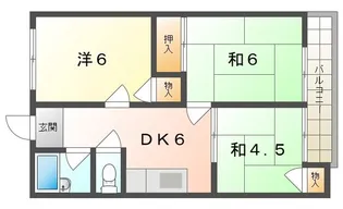芳栄ハイツ【4階】の間取り