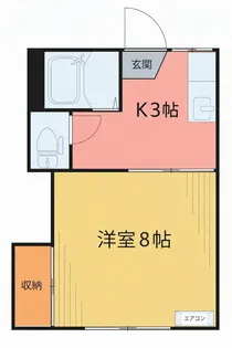 陽光ハイツB棟【1階】の間取り