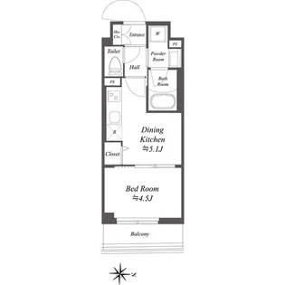 ドゥーエ亀戸II【5階】の間取り