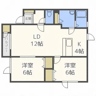 ノースタウン39【1階】の間取り