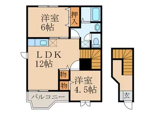 アンジュ・ヴィラA棟【2階】の間取り