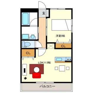 ノーブルB【2階】の間取り