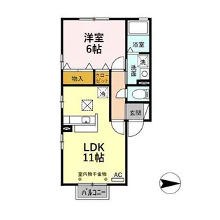 シャルマン東海【1階】の間取り