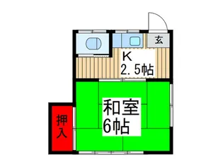 内野荘【2階】の間取り