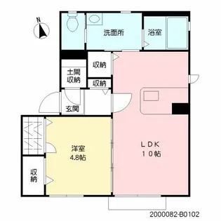 シャーメゾン夢咲 B棟【1階】の間取り