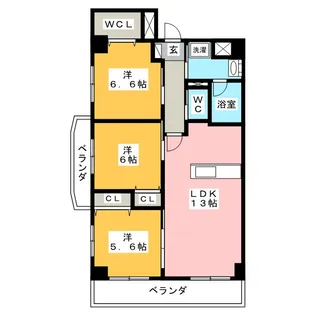 オーリック【6階】の間取り