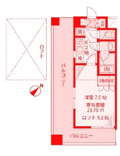 ビイルーム横濱関内【5階】の間取り