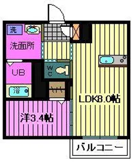 rh Nishiomiya (アールエイチ ニシオオミヤ)【2階】の間取り