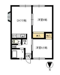 高田ハイツ【2階】の間取り