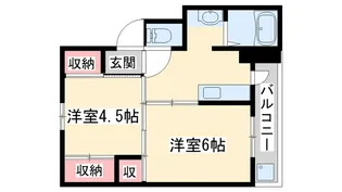 ビレッジハウス十王堂1号棟【1階】の間取り