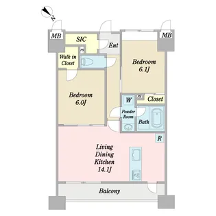 TheWall【3階】の間取り