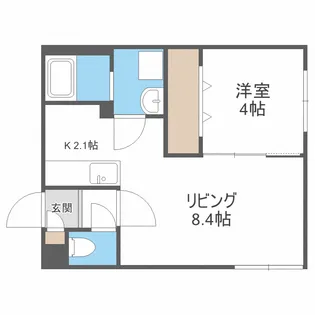 Precious Time北9条(プレシャスタイム北9条)【1階】の間取り