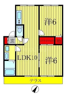 サニーサイド【1階】の間取り