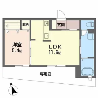 ストークハイツ【1階】の間取り