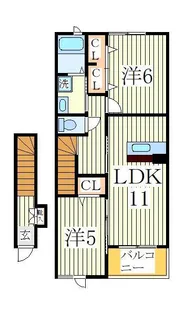 クレッシェンド【2階】の間取り