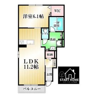 リヒト・コオリ弐【1階】の間取り