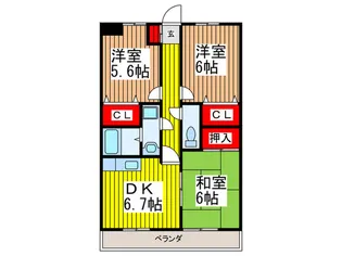 コモド大宮上小町第1【5階】の間取り