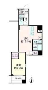 TRADIS浅草橋【7階】の間取り