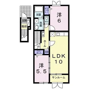 モルゲンレーテT.T【2階】の間取り