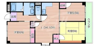 サクセスハイツ西尾【2階】の間取り