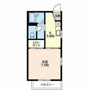 コーポケーアイ B棟【1階】の間取り
