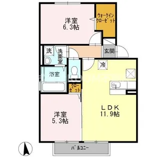 ボヌール【2階】の間取り
