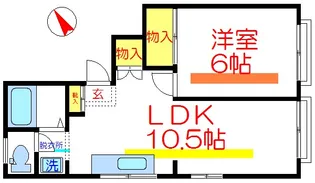 パークサイドハイツ【5階】の間取り