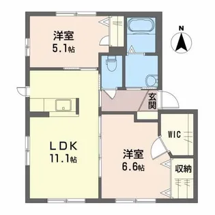 ダイヤメゾン D棟【1階】の間取り
