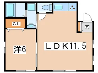 ルージュエヴェール【1階】の間取り