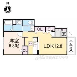 アンジュ1【1階】の間取り