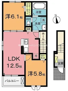 エンドア【2階】の間取り
