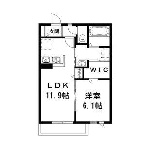 リアン テラス B棟【1階】の間取り
