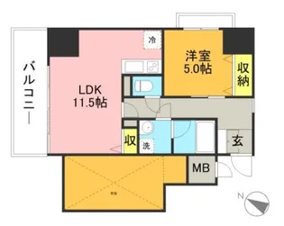 キルンズ博多駅南【10階】の間取り