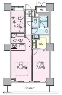 ロイヤルパークスタワー南千住【12階】の間取り