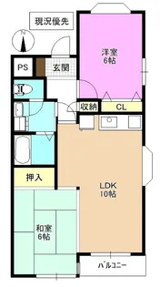 大成コート檀田 B棟【2階】の間取り