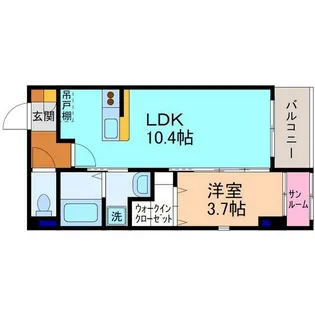 ドリーム新庄B棟【1階】の間取り