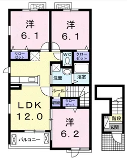 ズューデン C【2階】の間取り