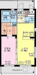 シャトレ末広【5階】の間取り