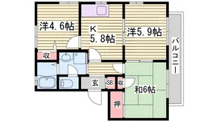 ディアス寿【1階】の間取り
