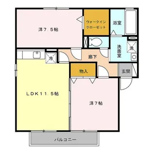 アトリオ A・B【2階】の間取り