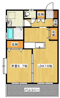 ハピネスヒルズ【1階】の間取り
