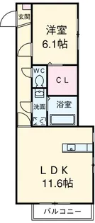 リバービュー【2階】の間取り