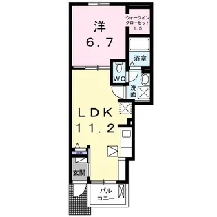 リバーサイド・モリ A【1階】の間取り