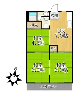桜ビラB棟【1階】の間取り