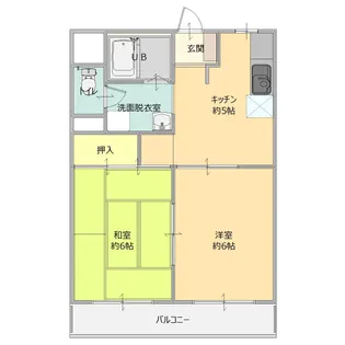 美原ハイツ【1階】の間取り